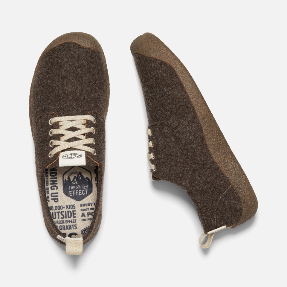 Zapato Derby Mosey De Hombre De Abedul De Fieltro Marrón Afilado