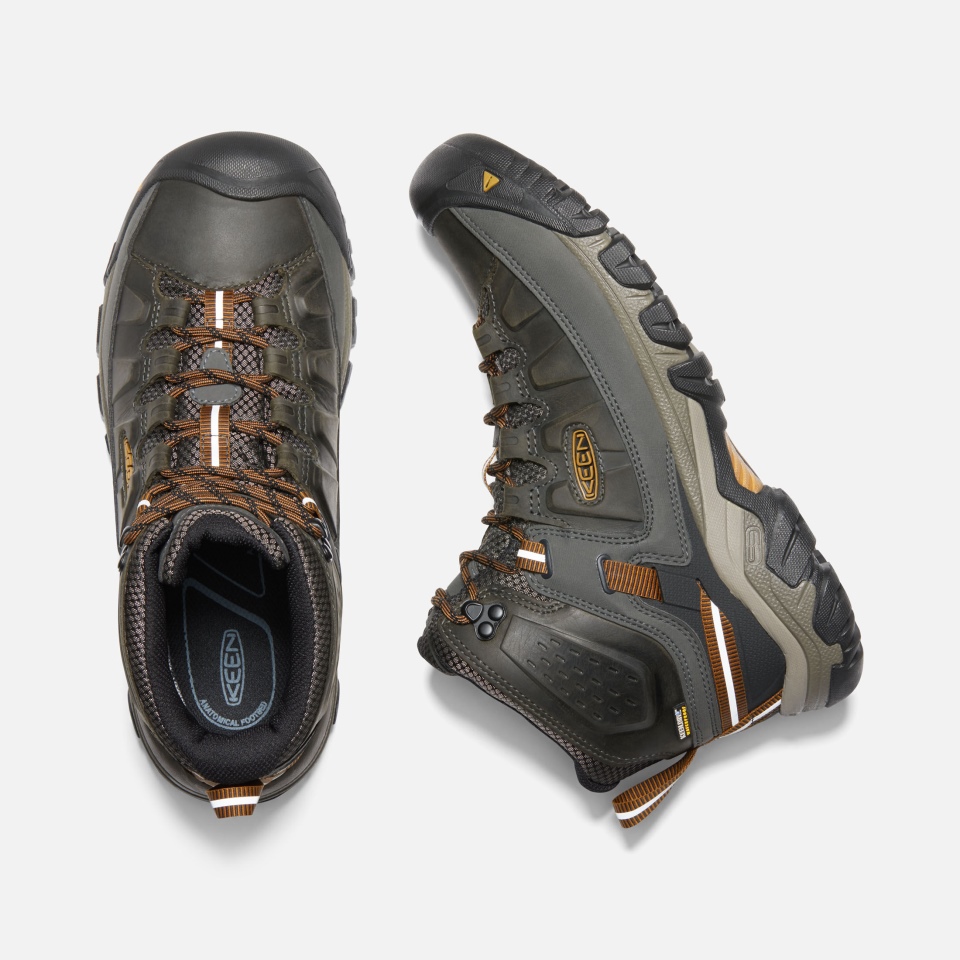 Keen Targhee II Impermeable Para Hombre, Color Negro, Verde Oliva Y Marrón Dorado