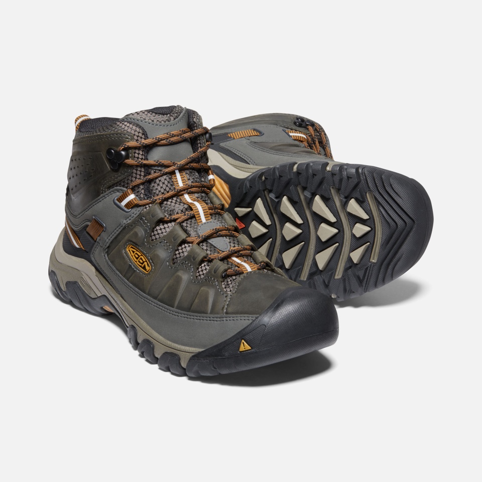 Keen Targhee II Impermeable Para Hombre, Color Negro, Verde Oliva Y Marrón Dorado