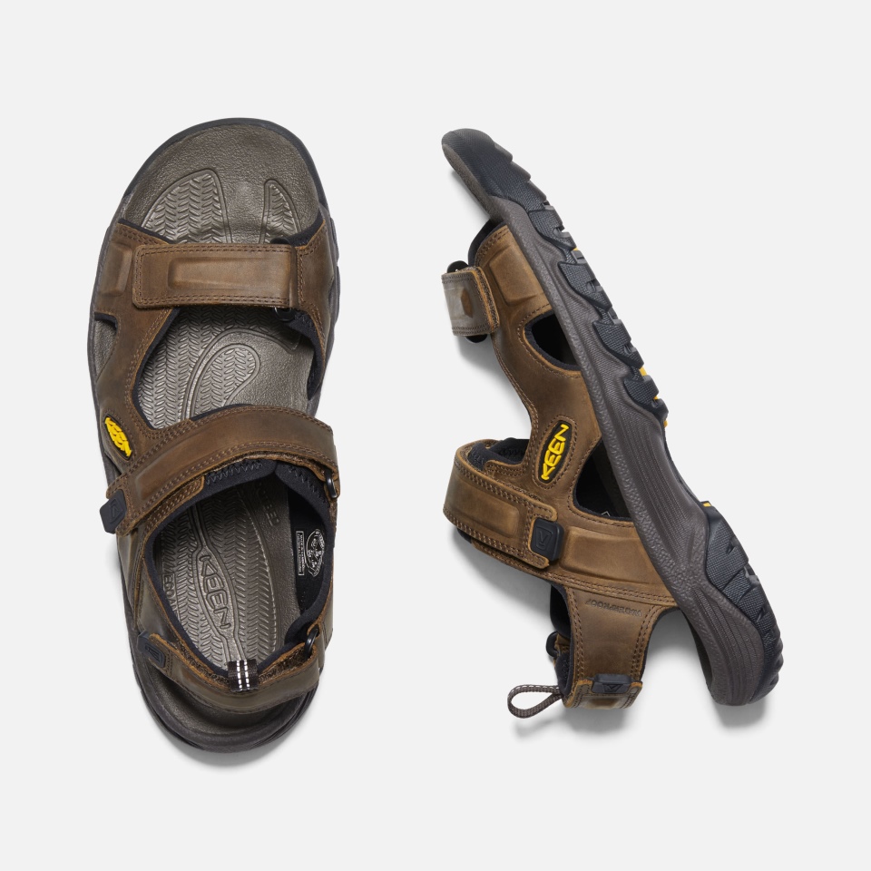 Sandalias Targhee Iii Con Punta Abierta Para Hombre De Bison-mulch