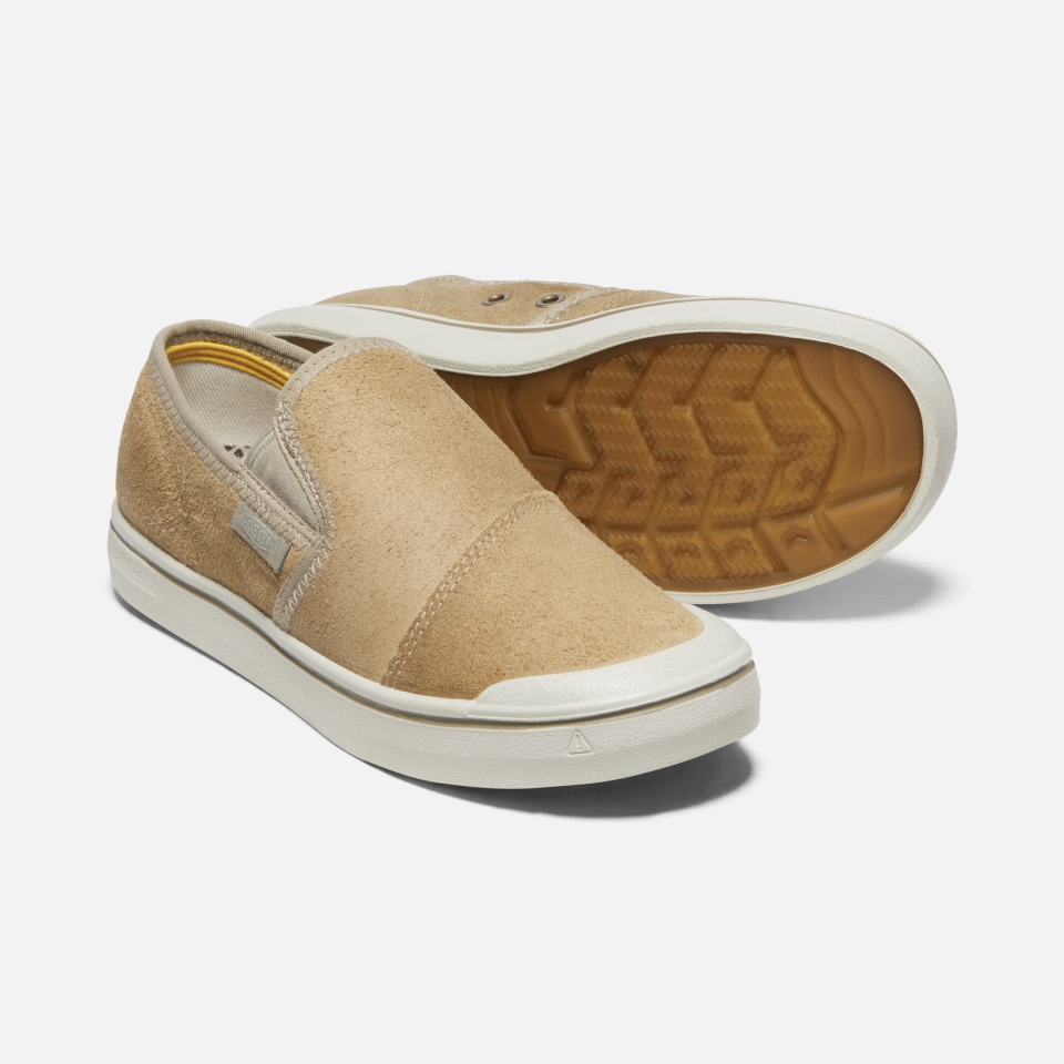 Beis-plata Abedul Afilada Mujer Elsa Cosecha Cuero Slip-on