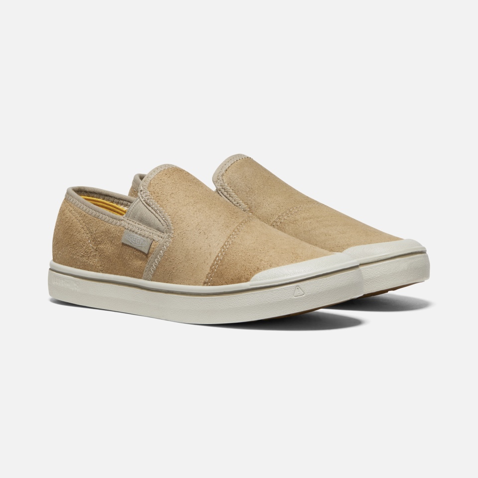 Beis-plata Abedul Afilada Mujer Elsa Cosecha Cuero Slip-on