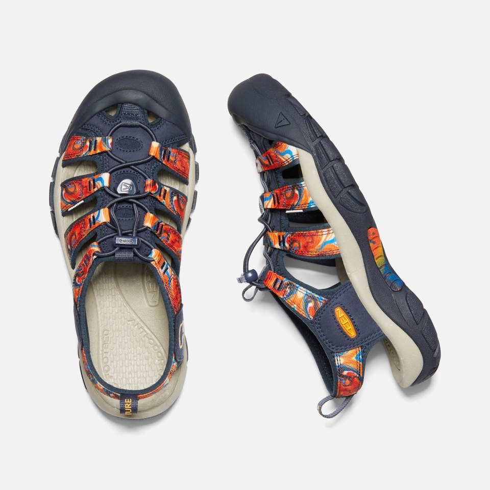 Groovy Orange-navy Mujer Newport X Al Aire Libre Afro Afilada