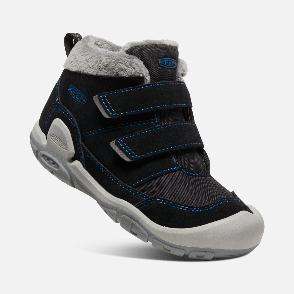 Chukka Con Doble Tira De Nudo De Niño Grande Negro-mykonos Azul