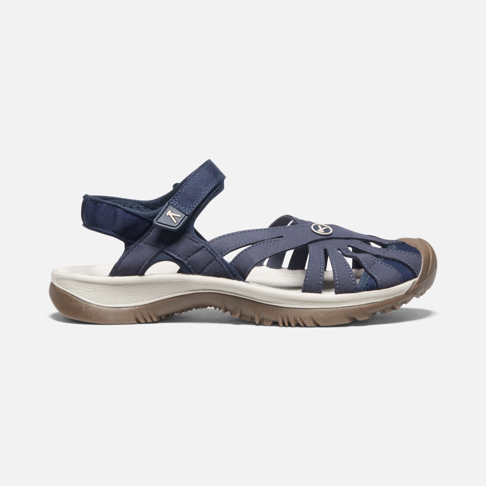 Sandalias De Mujer Con Rosas De Keen Navy