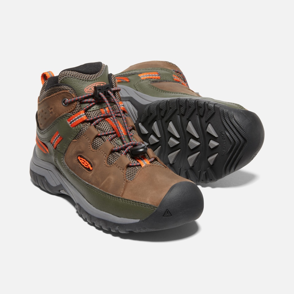 Bota Impermeable Targhee Para Niños Grandes Dark Earth-forest Night