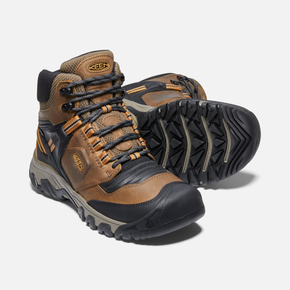 Botas Impermeables Ridge Flex Para Hombre, Color Marrón Dorado, Wide Bison, Wide