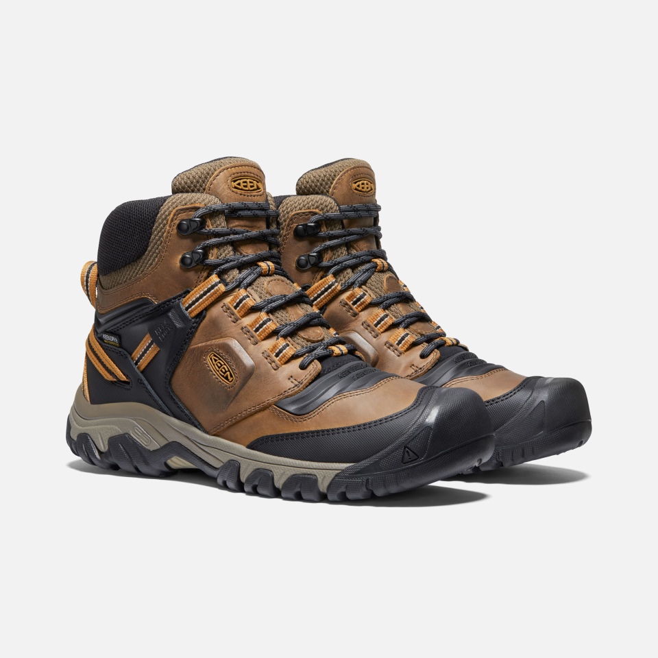 Botas Impermeables Ridge Flex Para Hombre, Color Marrón Dorado, Wide Bison, Wide