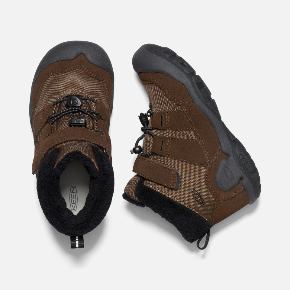 Chukka Con Nudo Para Niños Pequeños En Negro Tierra Oscuro Afilado