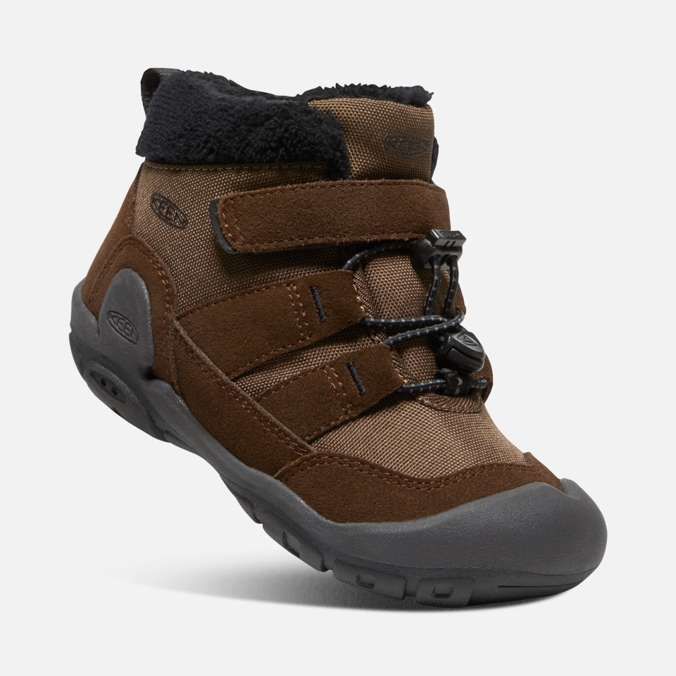 Chukka Con Nudo Para Niños Pequeños En Negro Tierra Oscuro Afilado