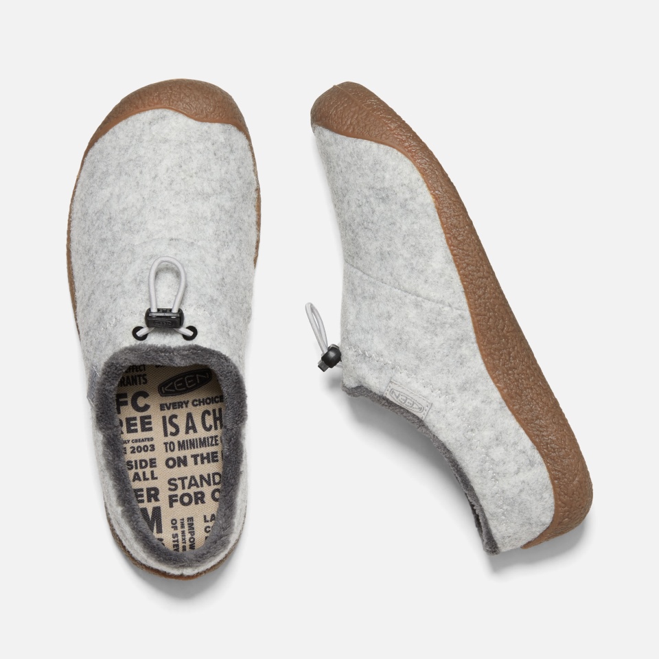 Chanclas Howser Iii De Mujer En Gris Claro De Lana-vapor