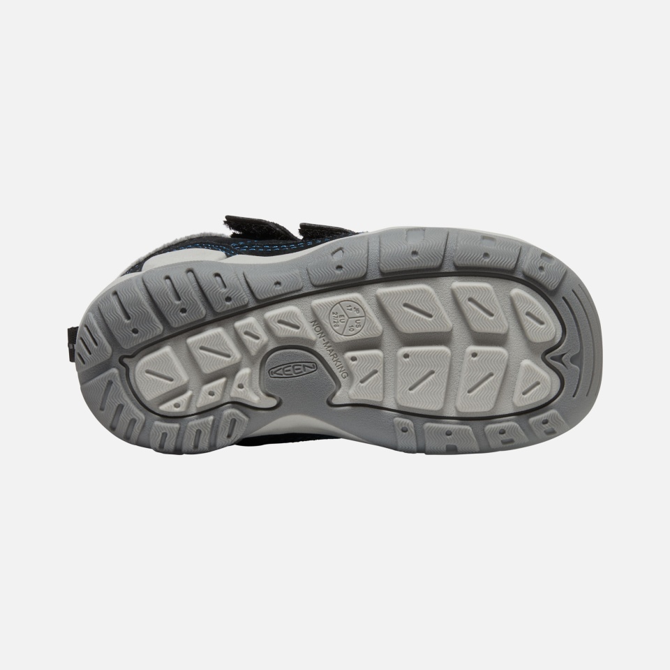 Negro-azul De Mykonos Chukka De Nudos Para Niños Pequeños De Keeny Con Correa Doble