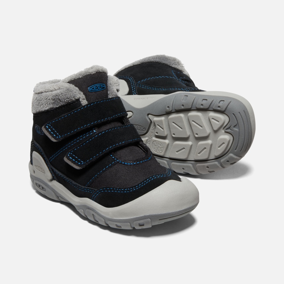 Negro-azul De Mykonos Chukka De Nudos Para Niños Pequeños De Keeny Con Correa Doble