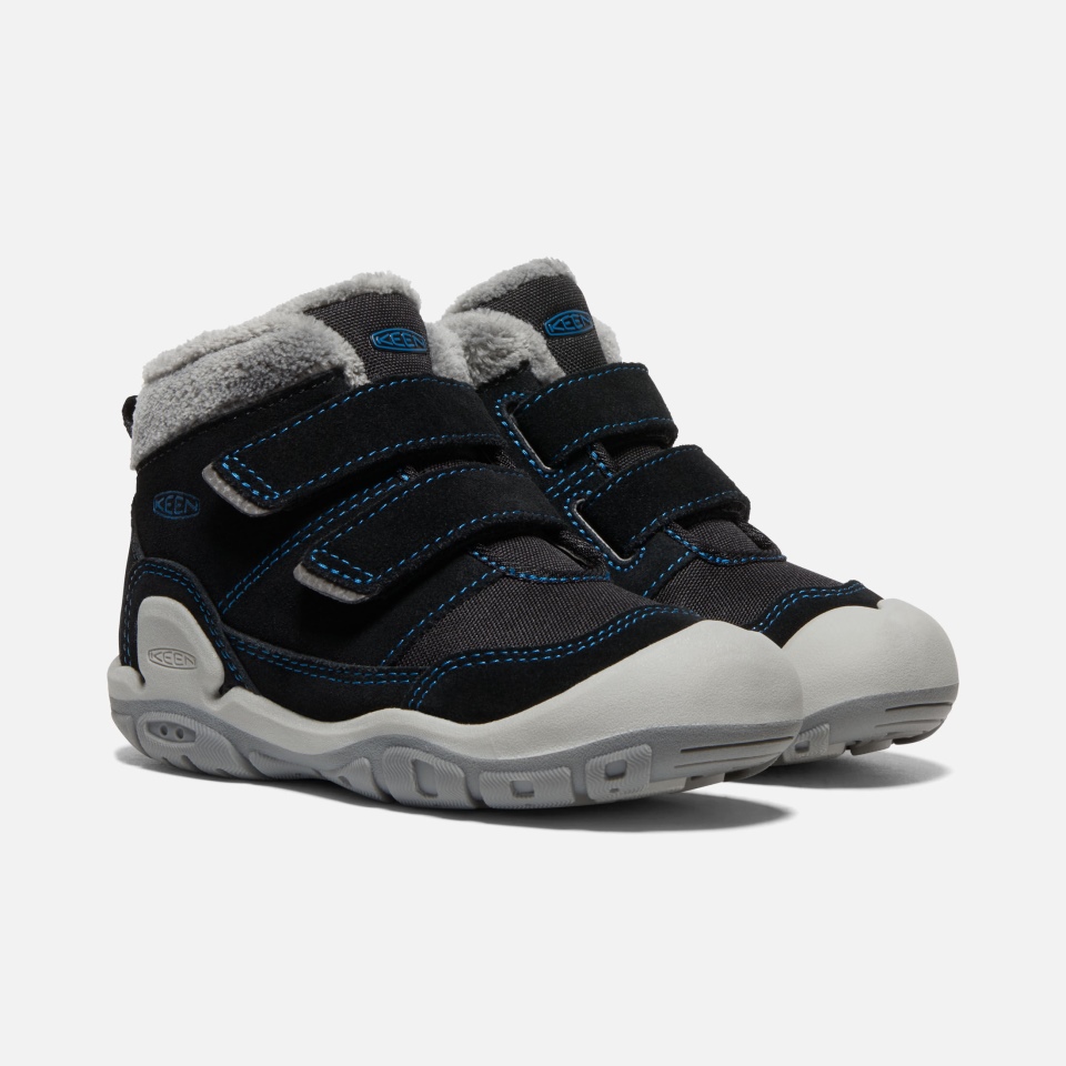 Negro-azul De Mykonos Chukka De Nudos Para Niños Pequeños De Keeny Con Correa Doble