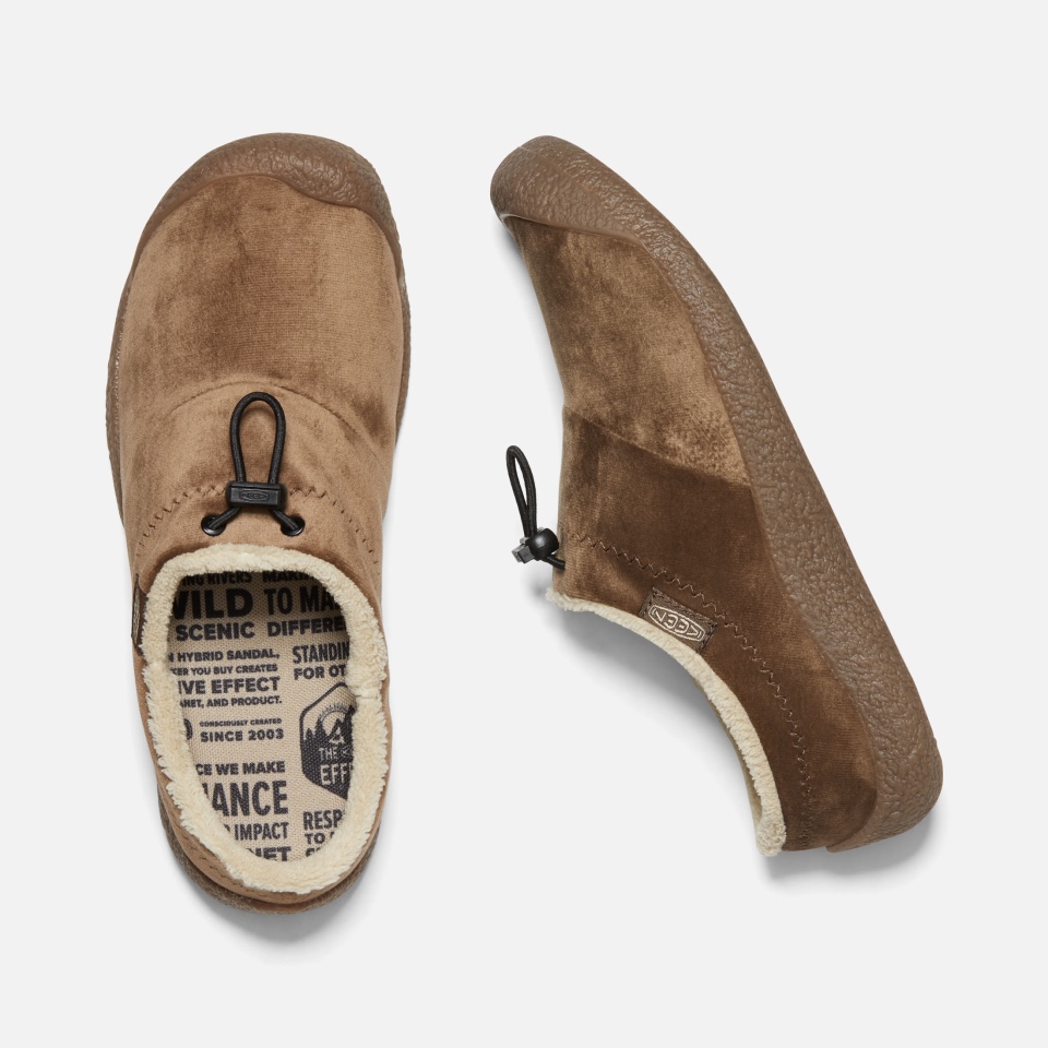 Chanclas Howser Iii Para Mujer De Terciopelo Tierra Oscura