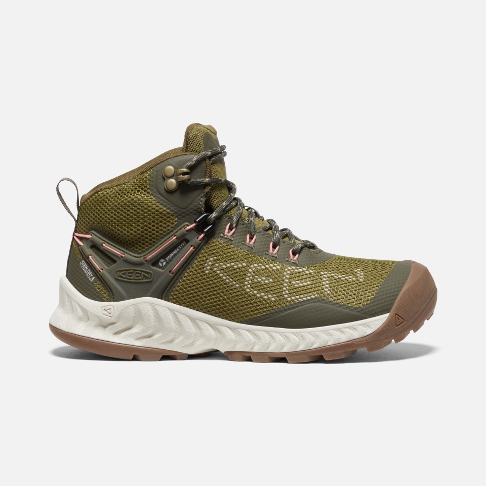 Botas Impermeables Keen Olive Drab-Birch Nxis Evo Para Mujer