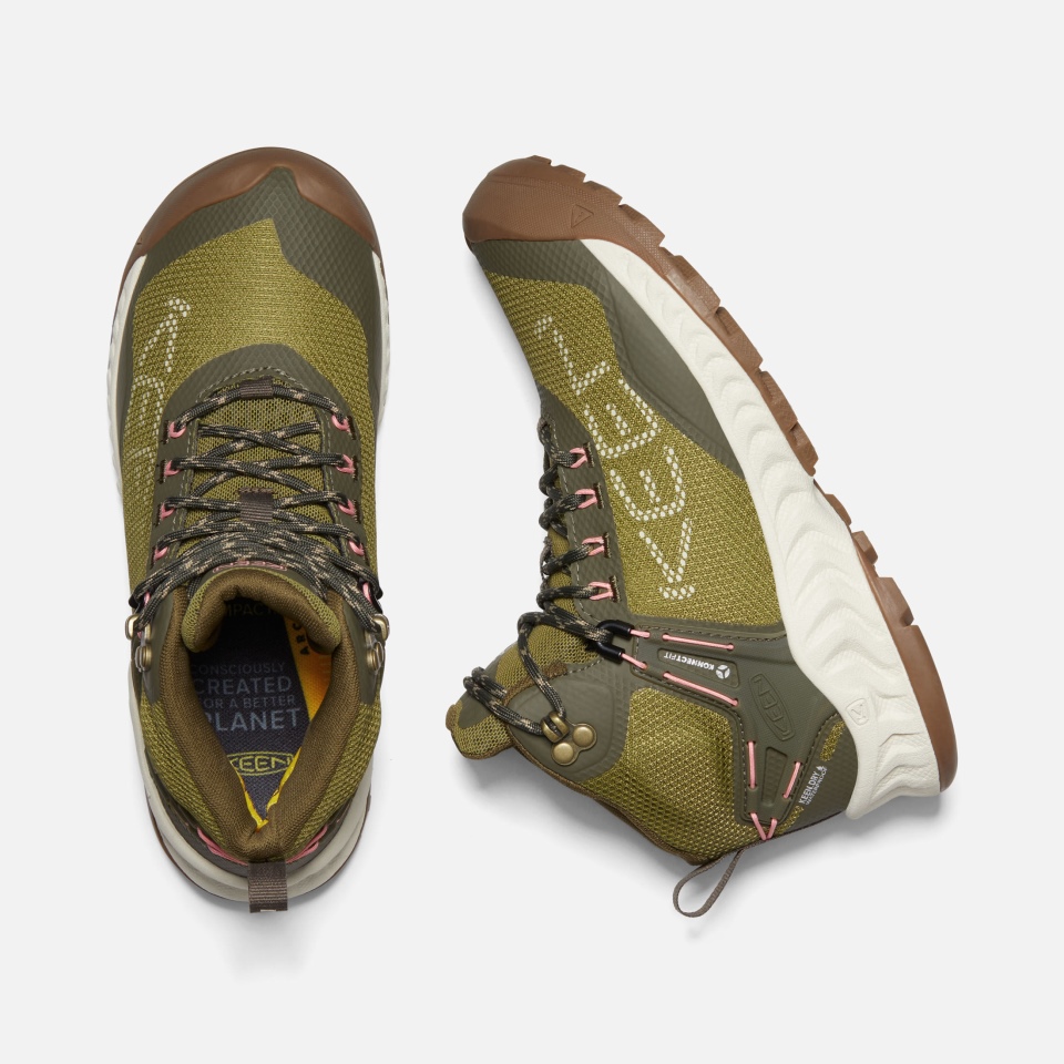 Botas Impermeables Keen Olive Drab-Birch Nxis Evo Para Mujer
