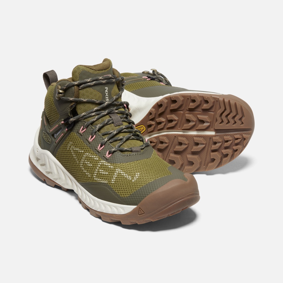 Botas Impermeables Keen Olive Drab-Birch Nxis Evo Para Mujer
