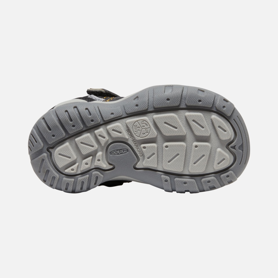 Zapatillas De Deporte Con Visera Nudo Negro-keen Amarillo Para Niños Pequeños