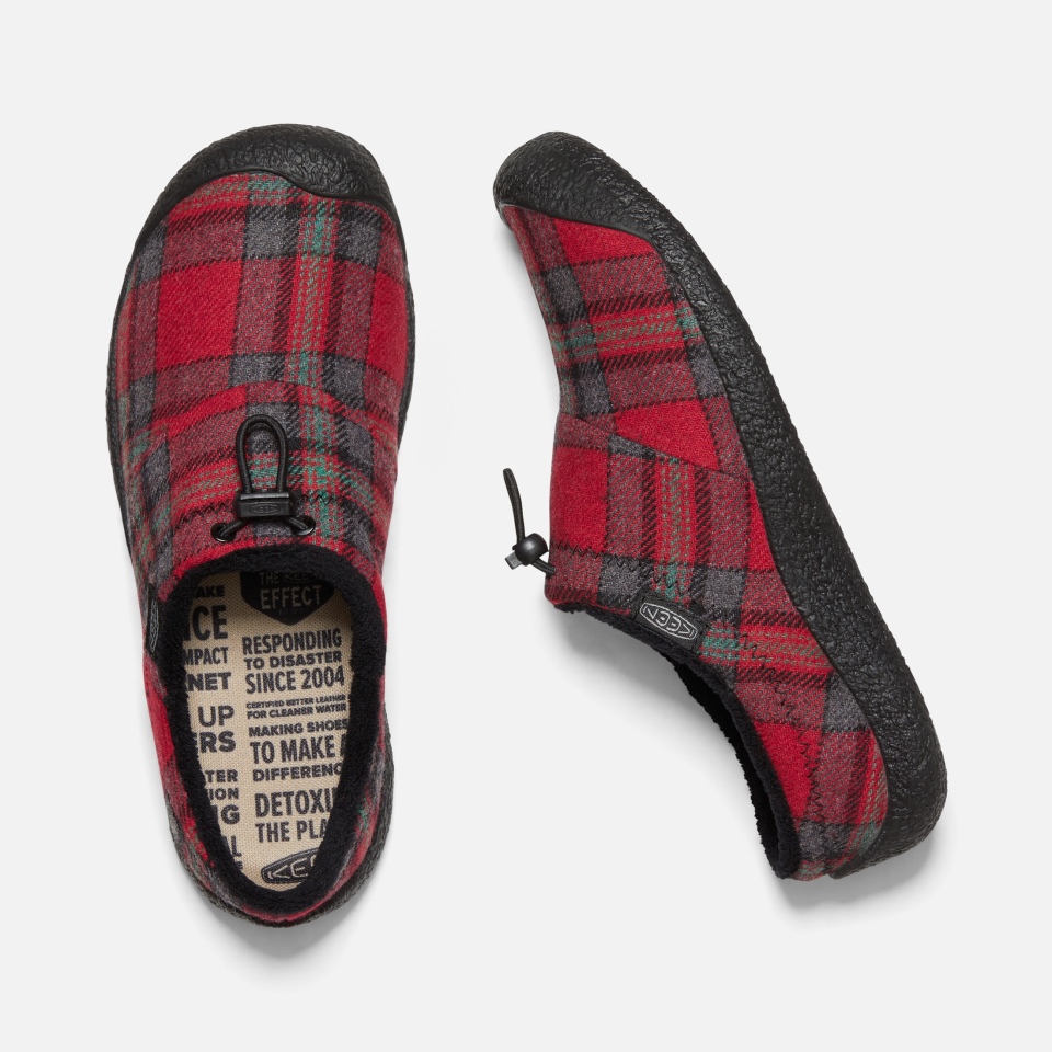 Chanclas Howser Iii Para Mujer De Red Plaid-steel Grey