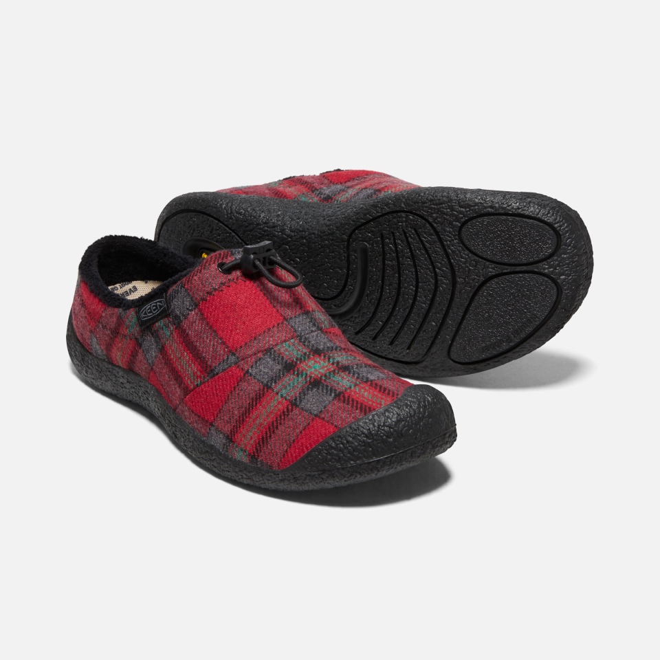 Chanclas Howser Iii Para Mujer De Red Plaid-steel Grey
