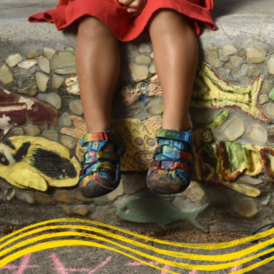 Azul Vívido-teñido Anudado Original Seacamp Ii Cnx Para Niños Pequeños Entusiastas